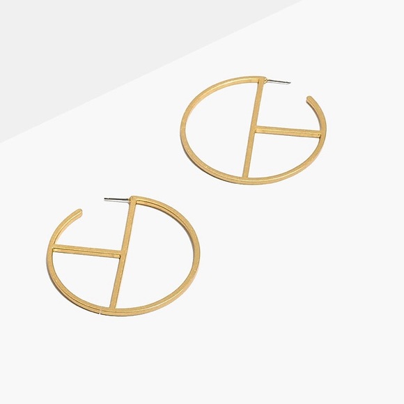 Madewell hoops metal earrings gold dancing fashion - Picture 6 of 6
